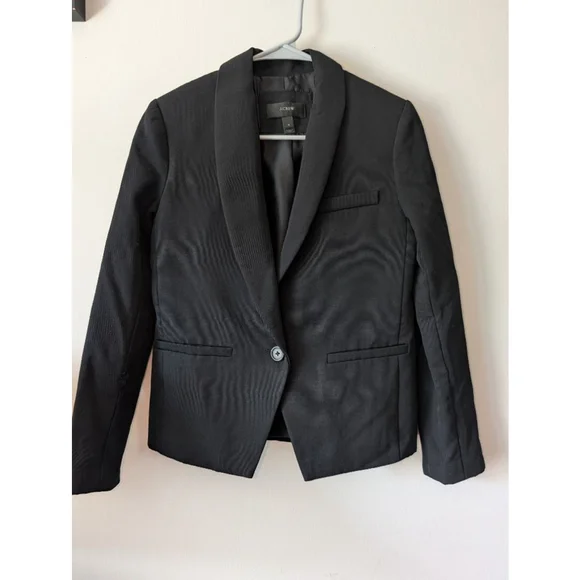 J. Crew Black 100% Wool Blazer Women's Size 0