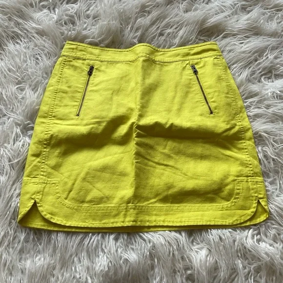 🆕 J. Crew Zip-pocket‎ Mini Skirt in Yellow
