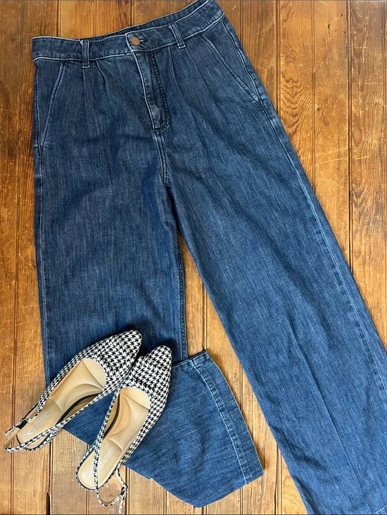 J. Crew Straight Leg Jeans in Deep Blue Wash