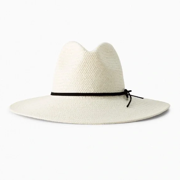 Aritzia Auxiliary Western Hat White Wide Brim Hat