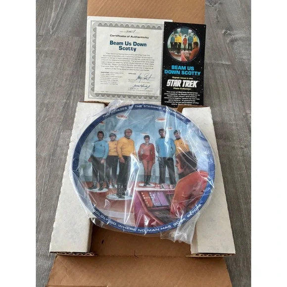Star Trek Beam Us Down‎ Scotty Collector Plate Susie Morton Hamilton 1983 COA