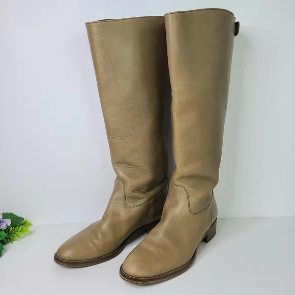 J. Crew Field Kindling Riding Tan Tall High Boots