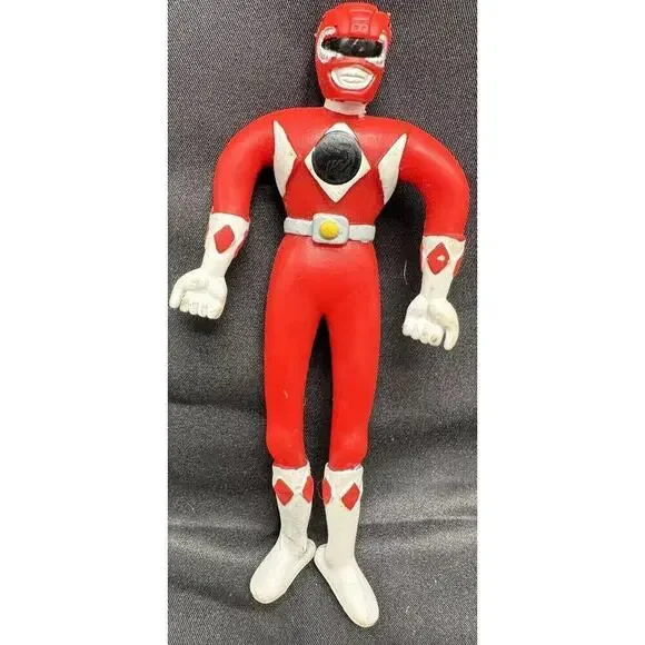 Vintage Bendy Saban Mighty Morphin Red Power Ranger 5 1/4