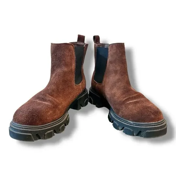 Urban‎ Outfitters Suede Brown Chelsea Boots Men’s Size 8