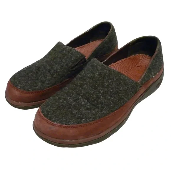 Chaco Womens 7 Sloan Baker Chocolate Wool‎ Leather Slip On Casual Shoes J105804