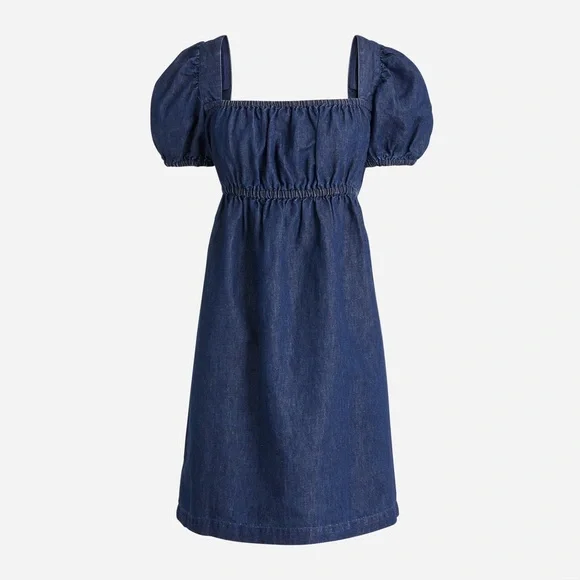 J. Crew | NWT Denim Square Neck Mini Dress 4