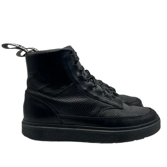 Dr Martens Kamar Black Leather Perforated‎  Sneaker Boots AW501 USM 7 USL 8