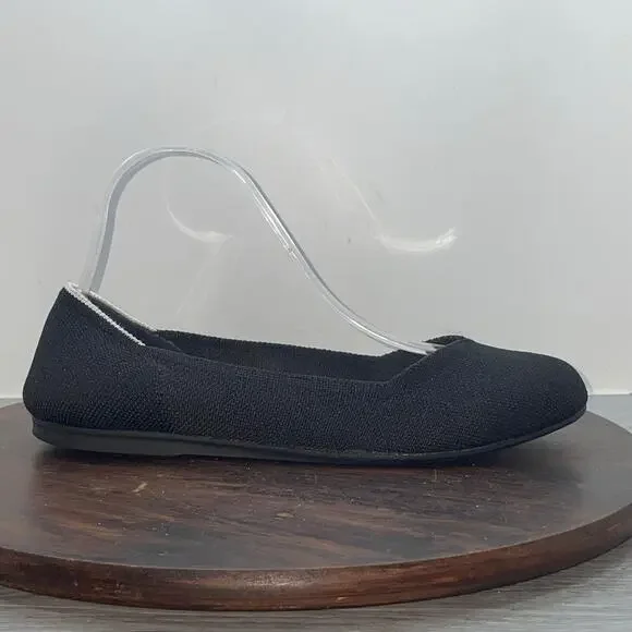 Rothy's The FLAT Black Women's Size 9 Round Toe Ballet Flat Shoes Slip On