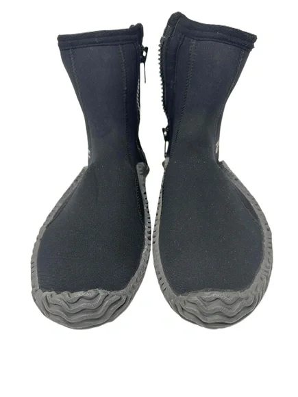 Tilos Swim Boots Unisex Size 8 Black Titanium Zipper Ankle High