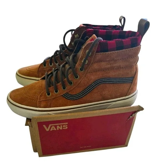 Vans Mte High Shoes Mens Size 8 Womens 9.5 Glazed Ginger Boots Brown