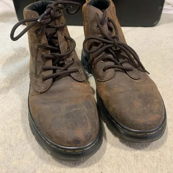Dr. Martens Bonny Crazy Horse Leather Casual Boots in Dark Brown