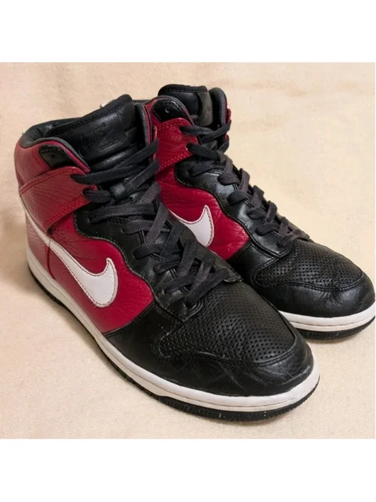 Vintage Nike Dunk High Supreme Varsity Red Size 9 2007 F1
