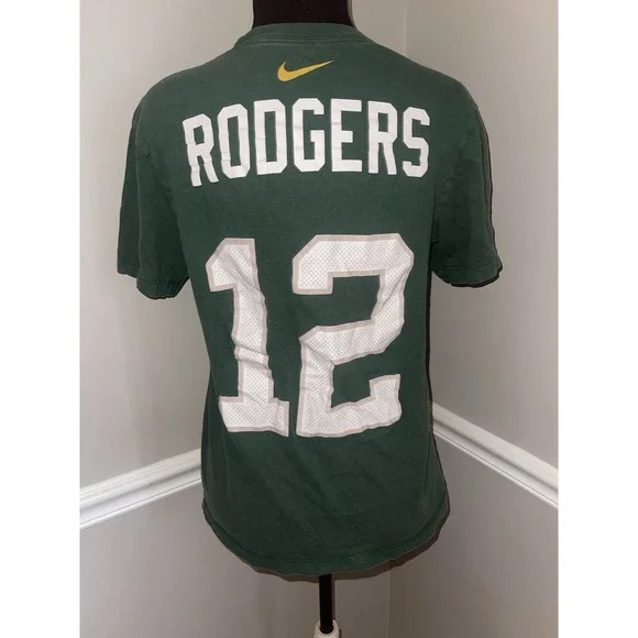 Green Bay‎ Packers Rodgers Shirt Nike Mens Small