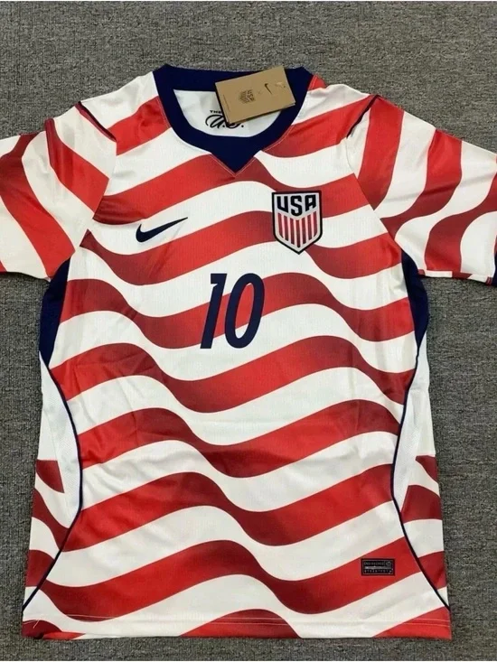 Nike USA Red, White & Navy Soccer Jersey with Number 10