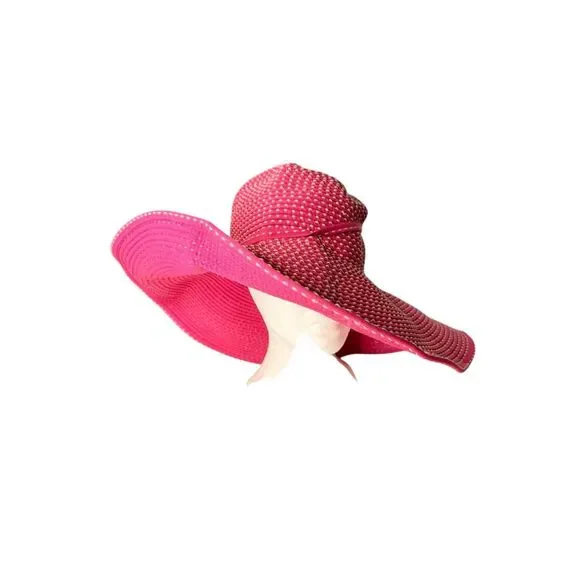 SanHat Diego Co Pink Wide Brim Sun Hat Floppy Beach Hat Packable Vacation Resort