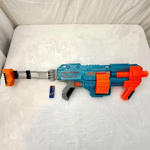 Nerf Elite 2.0 Shockwave RD-15 Dart Blaster w/Flip Out Stock Extension Works