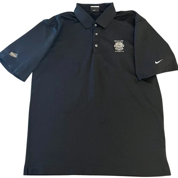 Nike Golf Dri Fit Polo Shirt Mens Large Whistling Straits Baird