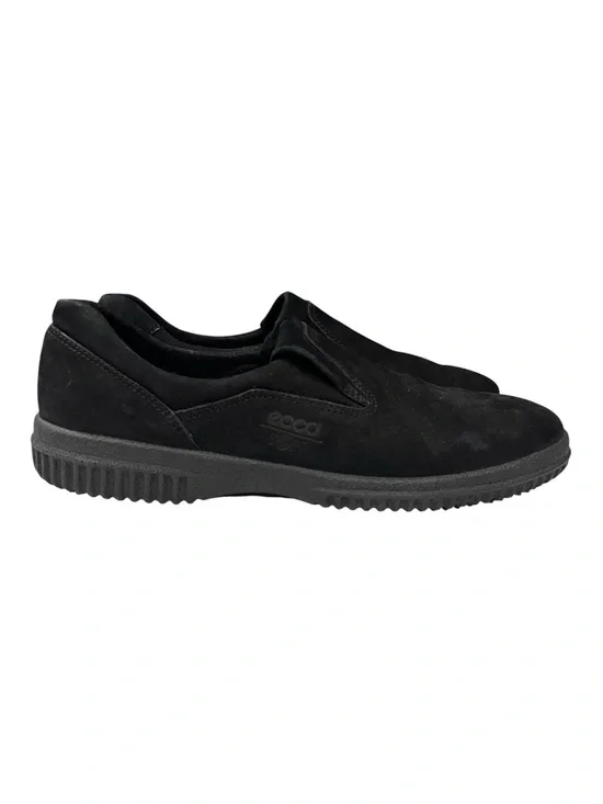 ECCO Soft Black Suede Leather Slip On Loafers Sneaker Comfort Size 42 /11-11.5