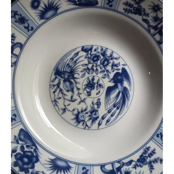 Vtg Blue Heron Soup/Salad Bowl 8