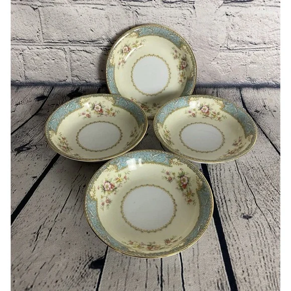 Noritake Blue Dawn 622 Dessert Berry Bowls Set Of 4 5.75