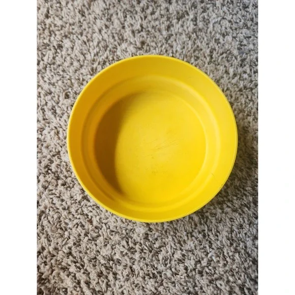 Vintage Tupperware Yellow Cereal Bowl 1356-3 Made in USA 6 Inch Retro Kitchen