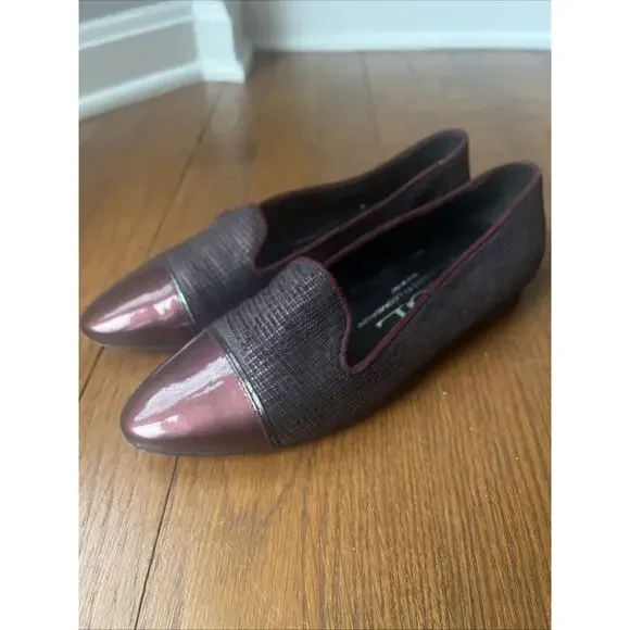 AGL‎ Loafer Flats 36 6 Burgundy Cap Toe