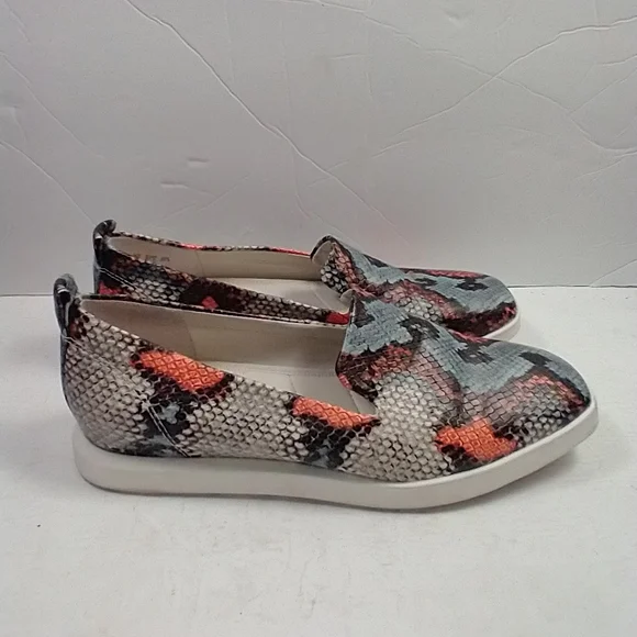 Franco Sarto Boston Snake Embossed Slip-On Loafers Shoes Women's sz 7.5M