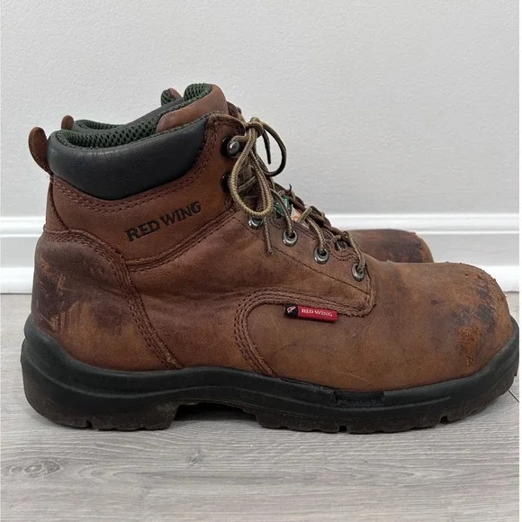 Red Wing King Toe Waterproof Work Wear Boots Mens 10 Safety Brown Leather