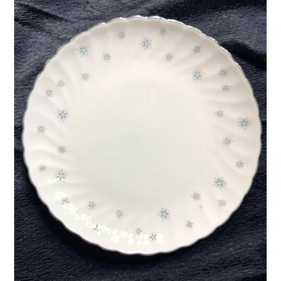VTG Stardust Bread Plates Silhouette By Syracuse China Retro‎ Blue (2679)