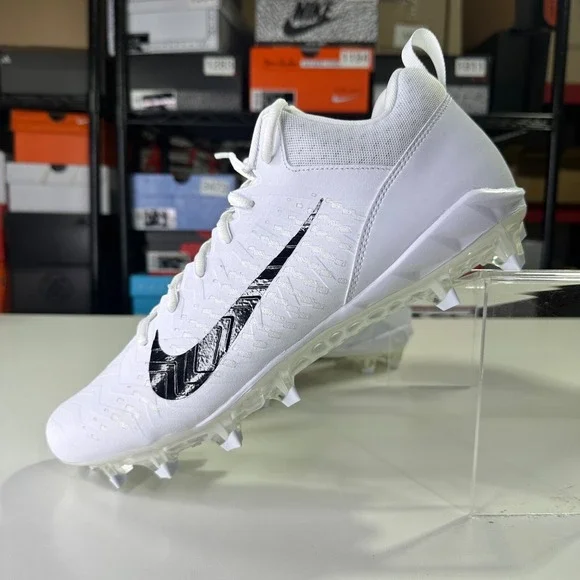 Nike Alpha Menace Pro 2 Low White Black Football Cleats (CV6477-100) Men's 12