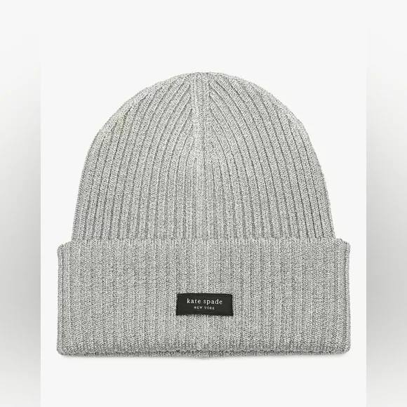 🔥Kate Spade Metallic Sam Label Beanie