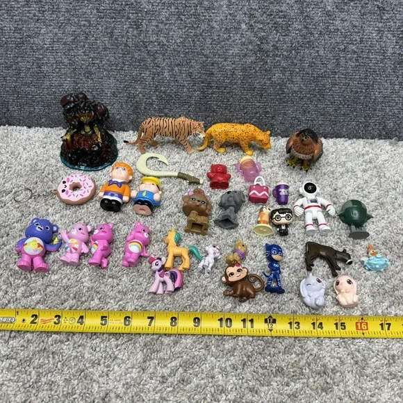 Huge lot toys figures Care Bears rabbits dogs animals and more AS IS