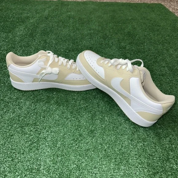 Nike Court Vision Low Light Khaki‎ White Mens Size 10 Athletic Shoes Sneakers