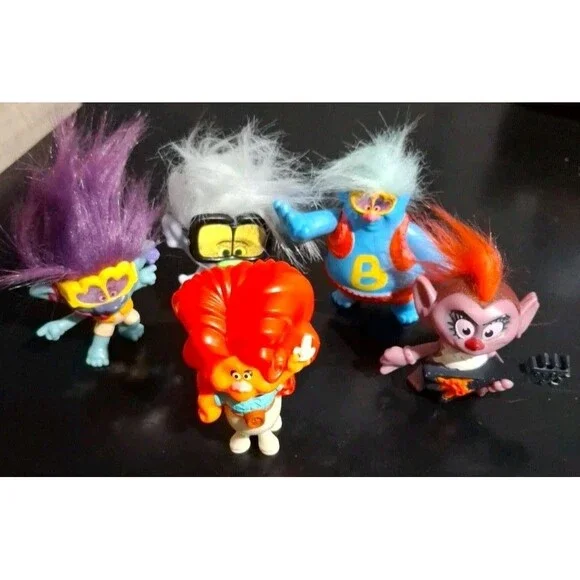 McDonalds Trolls World Tour Happy Meal Toys Lot Of 5 Figures 2020