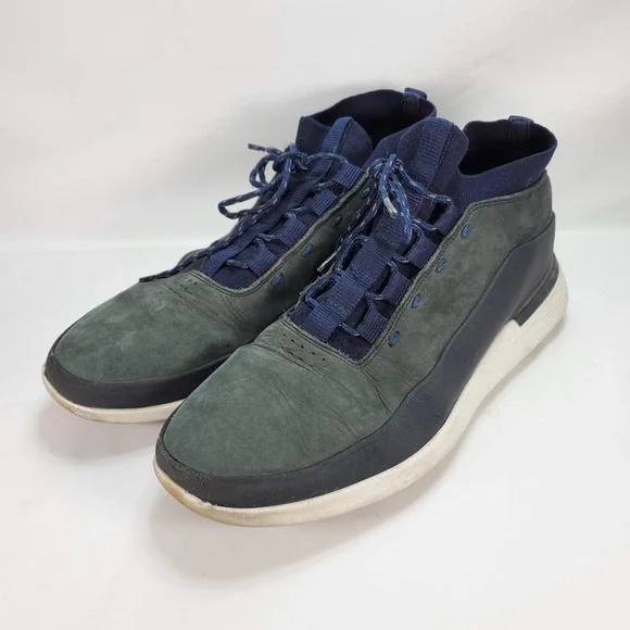 Wolf & Shepherd Crossover Mid Boots Sz 10.5‎ Leather Comfort Everyday Shoes Blue