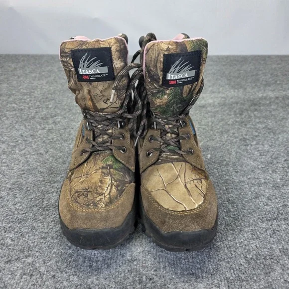 3M Itasca Mens Thinsulate Camouflage Camo‎ Waterproof Hunting Hiking Boots Sz 8