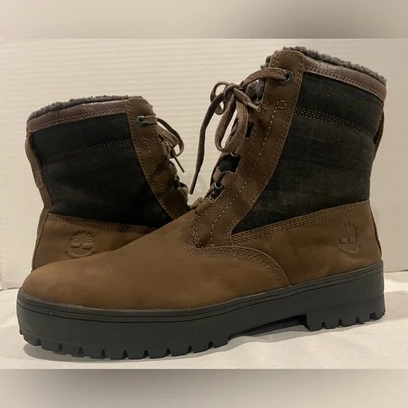 TIMBERLAND Spruce Mountain Men’s Dark Brown Waterproof Lace Up Boot Men’s 10 1/2