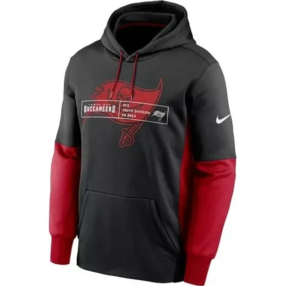 New Nike Men's Tampa Bay‎ Buccaneers Overlap Club Pullover Hoodie Small NFL Dri