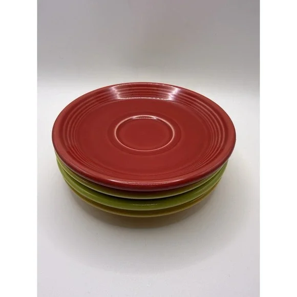Lot of 4 Fiestaware Saucer Plates 6