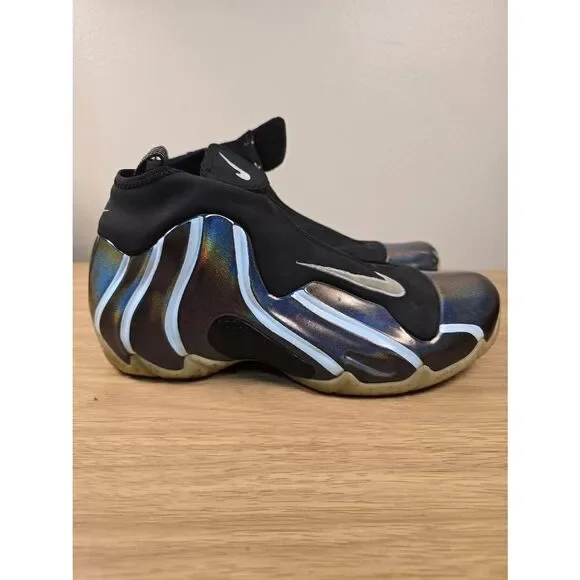 Nike Air Flightposite Black Topaz Mist Men's Basketball Shoes Size 8.5  Zip