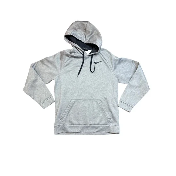 Nike Mens Dri-FIT Heather Grey Training Hoodie Fleece‎ Pullover Size M Medium