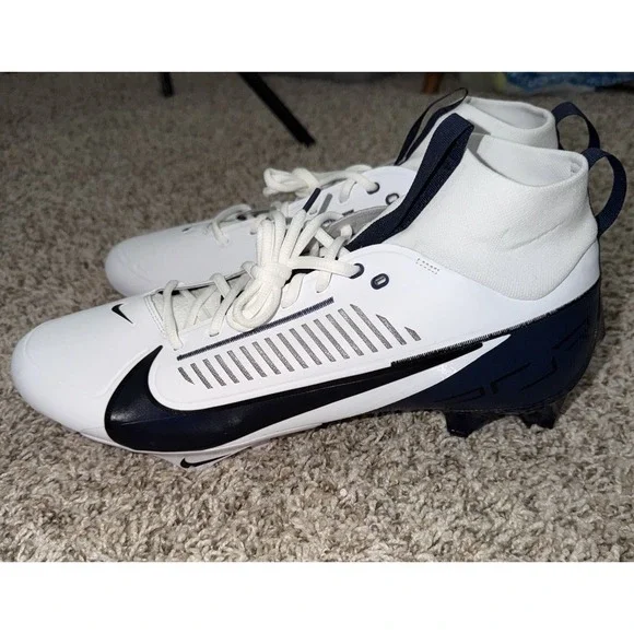 Nike Vapor Edge Pro 360 2‎ TB White Navy Football Cleats FN7759-110 Men's Sz 15