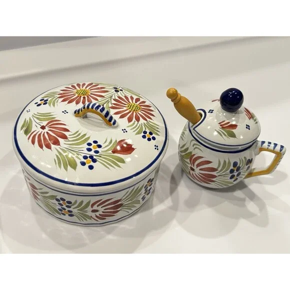Welsh Dresser Portmeirion Set Serving Tureen And Small Lidded Server With Spoon