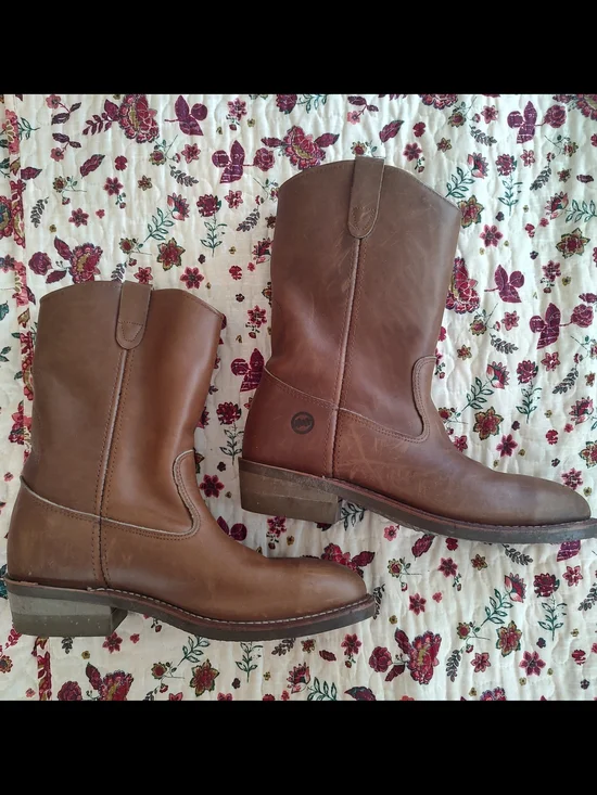 DOUBLE H WELLINGTON Brown Leather Work Boots Men's SZ 10