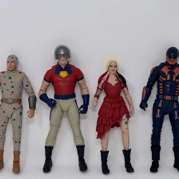 McFarlane DC Multiverse Suicide Squad Lot 4 Peacemaker Harley Quinn Bloodsport