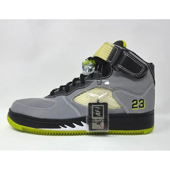 Nike Air Jordan Fushion 5 Stealth Bright Cactus 318608-011 Men's 8.5
