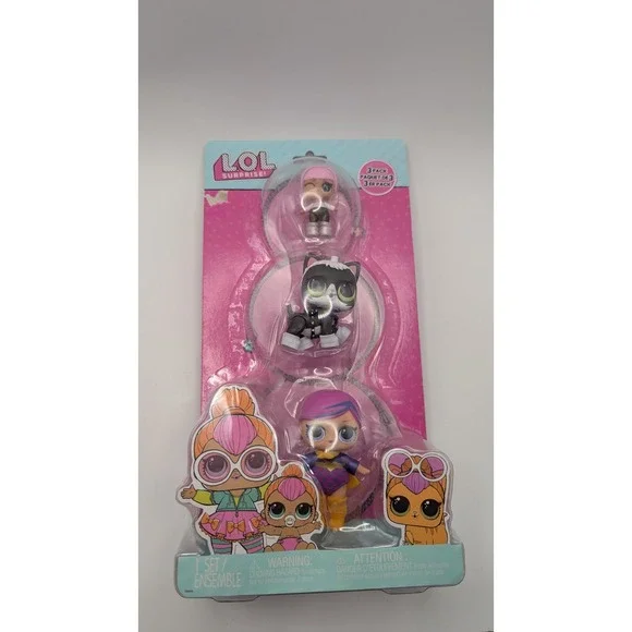 LOL Surprise 3 Pack Figure Set‎ Mini Doll Pet Cat and Lil Sister 2021 MGA New