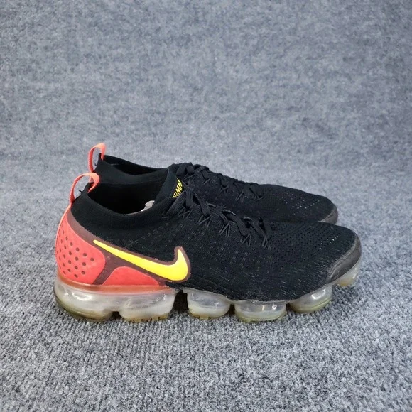 Nike Air Vapormax‎ Flyknit Shoes Mens Size 9.5 Black Sneakers 942842-005