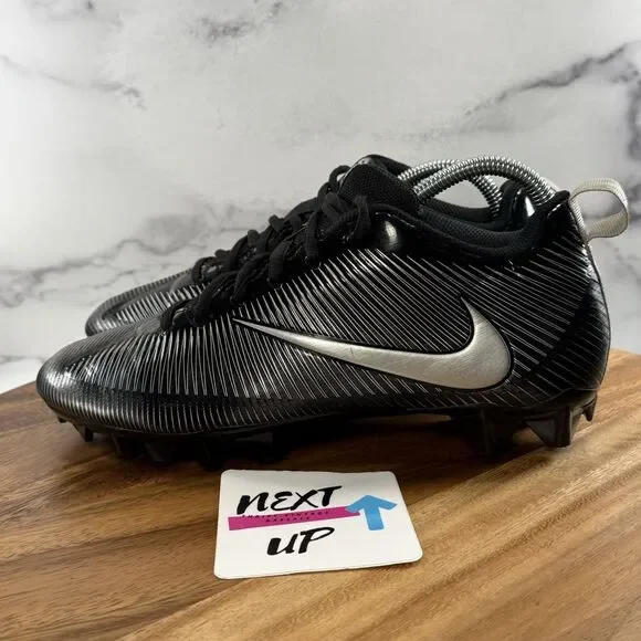 Men’s sz 8.5-Nike Vapor Strike 5 TD Low Football Cleats Black/Silver 833407-001