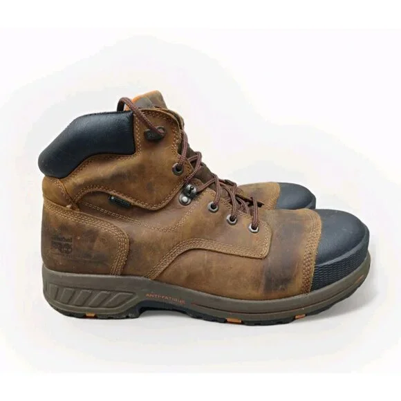 Timberland Pro Mens Helix HD 6” Comp‎ Toe Waterproof Boot Brown Size 14W
